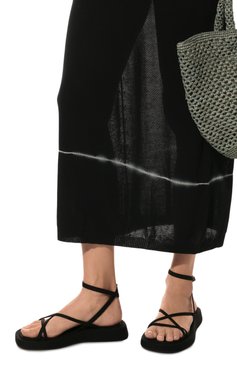 Женские текстильные сандалии rosie 16 GIABORGHINI черного цвета, арт. R0SIE-16 5 000 | Фото 3 (Материал внешний: Текстиль; Материал внутренний: Натуральная кожа, Текстиль)