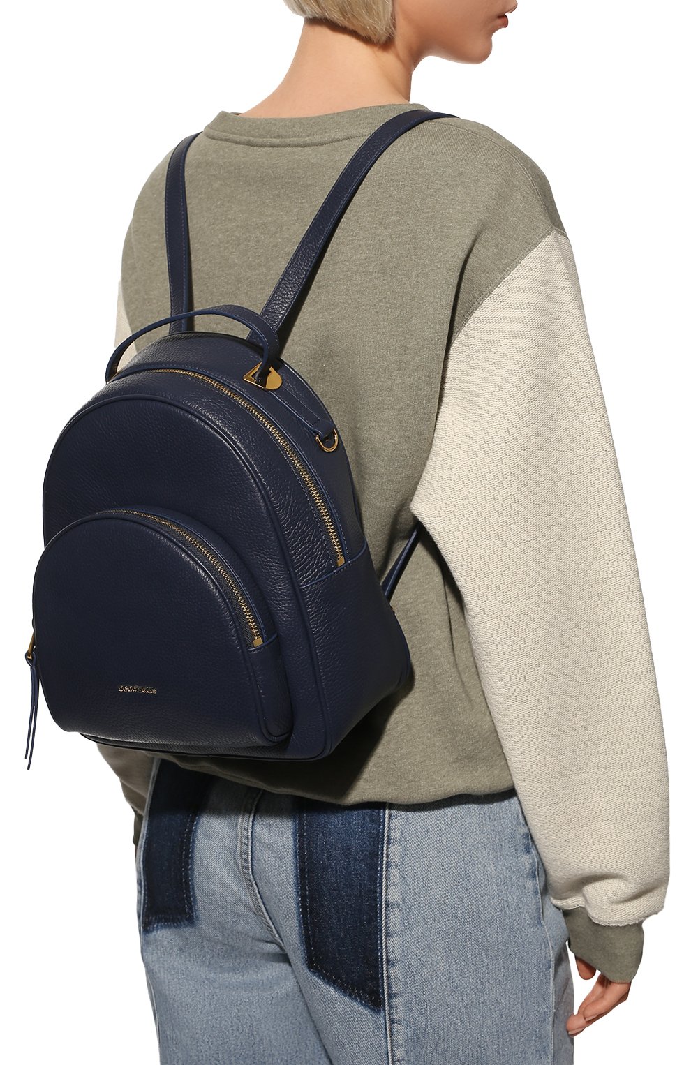 Женский рюкзак lea COCCINELLE синего цвета, арт. E1 M60 14 01 01 | Фото 2 (Размер: medium; Материал: Натуральная кожа; Стили: Кэжуэл)