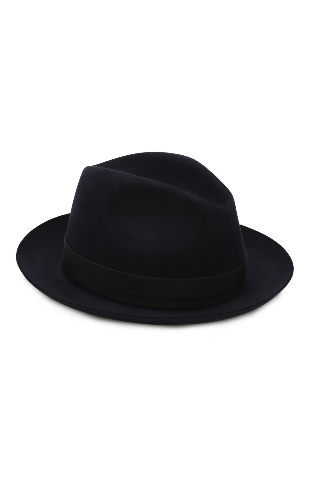 Мужская фетровая шляпа LORO PIANA темно-синего цвета, арт. FAI8967 | Фото 1 (Материал: Текстиль, Шерсть)