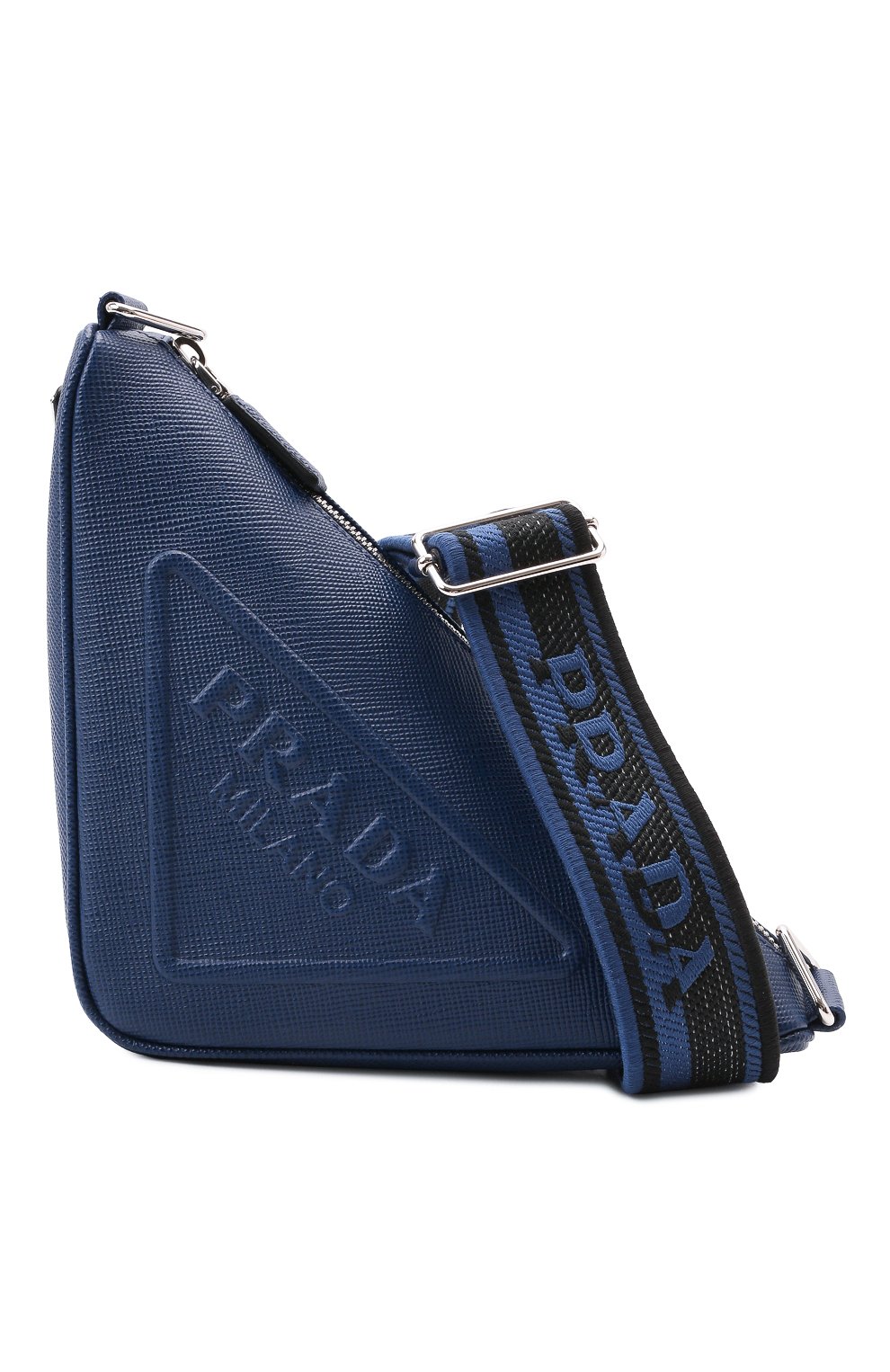 Мужская кожаная сумка PRADA синего цвета, арт. 2VH155-2FAD-F0016-OOO | Фото 6 (Размер: medium; Материал: Натуральная кожа; Ремень/цепочка: На ремешке)