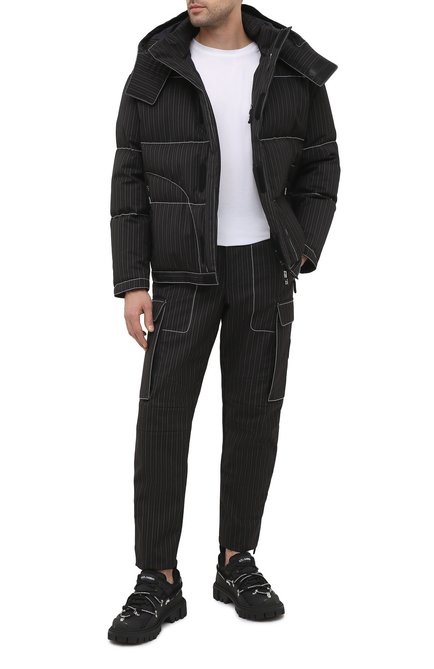 Мужские брюки-карго GIORGIO ARMANI черного цвета, арт. 0WGPP0FC/T0258 | Фото 2 (Материал утеплителя: Шерсть; Длина (брюки, джинсы): Стандартные; Материал внешний: Синтетический материал, Вискоза; Силуэт М (брюки): Карго; Случай: Повседневный; Стили: Кэжуэл)