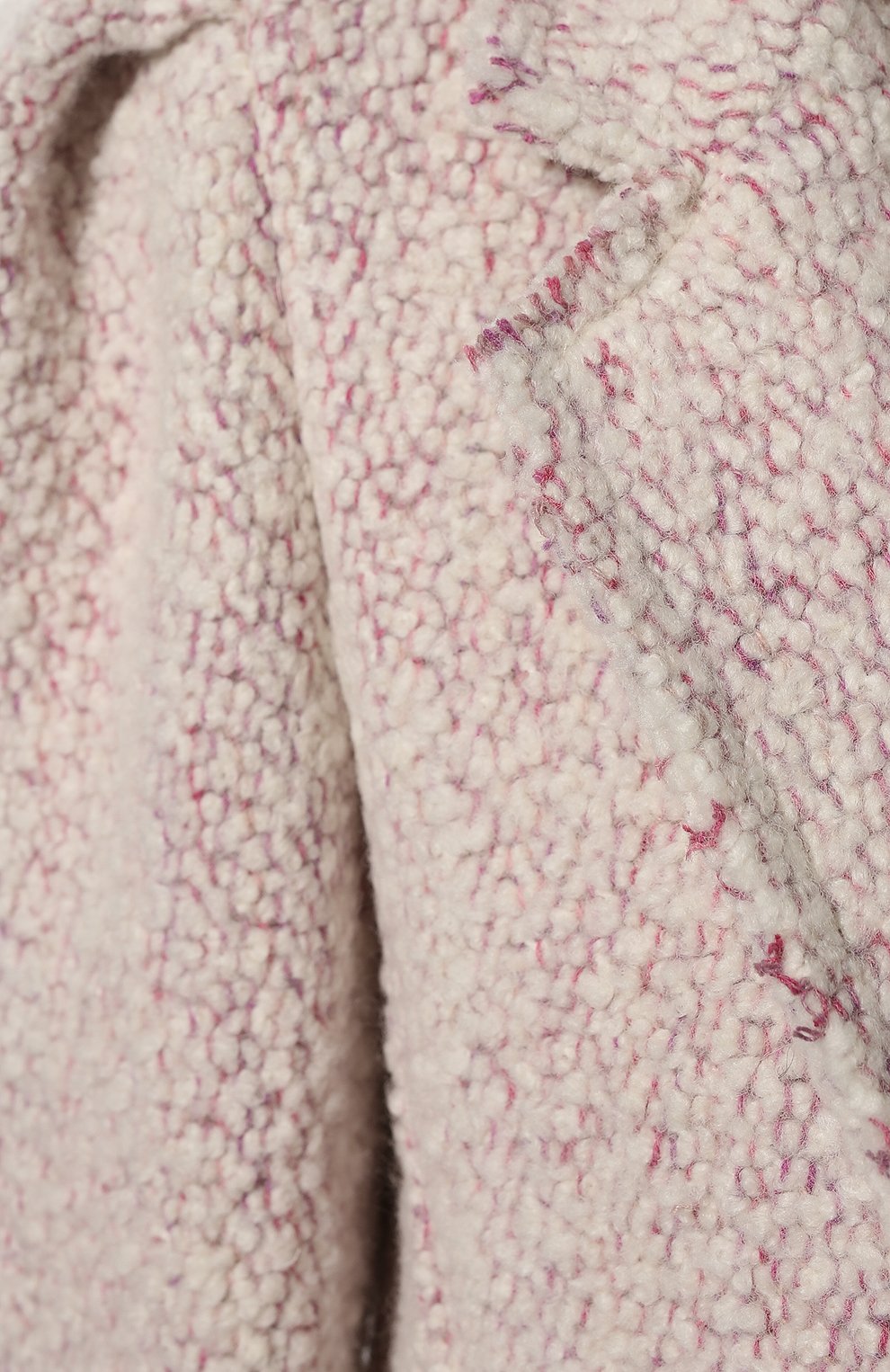Женский жакет ISABEL MARANT светло-розового цвета, арт. VE1780-22P012I/ILAD0M0 | Фото 5 (Материал внешний: Шерсть, Синтетический материал; Рукава: Длинные; Случай: Повседневный; Длина (для топов): Удлиненные; 1-2-бортные: Однобортные; Женское Кросс-КТ: Жакет-одежда; Стили: Кэжуэл)
