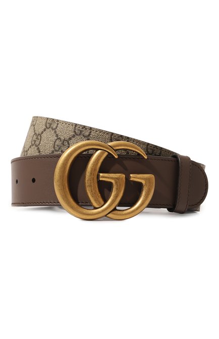 Женский ремень GUCCI коричневого цвета, арт. 400593 92TLT | Фото 1 (Материал: Натуральная кожа)