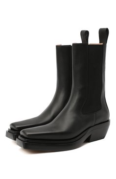 Женские кожаные казаки bv lean BOTTEGA VENETA черного цвета, арт. 639831/V00M0 | Фото 1 (Женское Кросс-КТ: Казаки-ботинки; Подошва: Платформа; Каблук высота: Низкий; Материал внутренний: Натуральная кожа; Региональные ограничения белый список (Axapta Mercury): RU; Материал утеплителя: Без утеплителя)