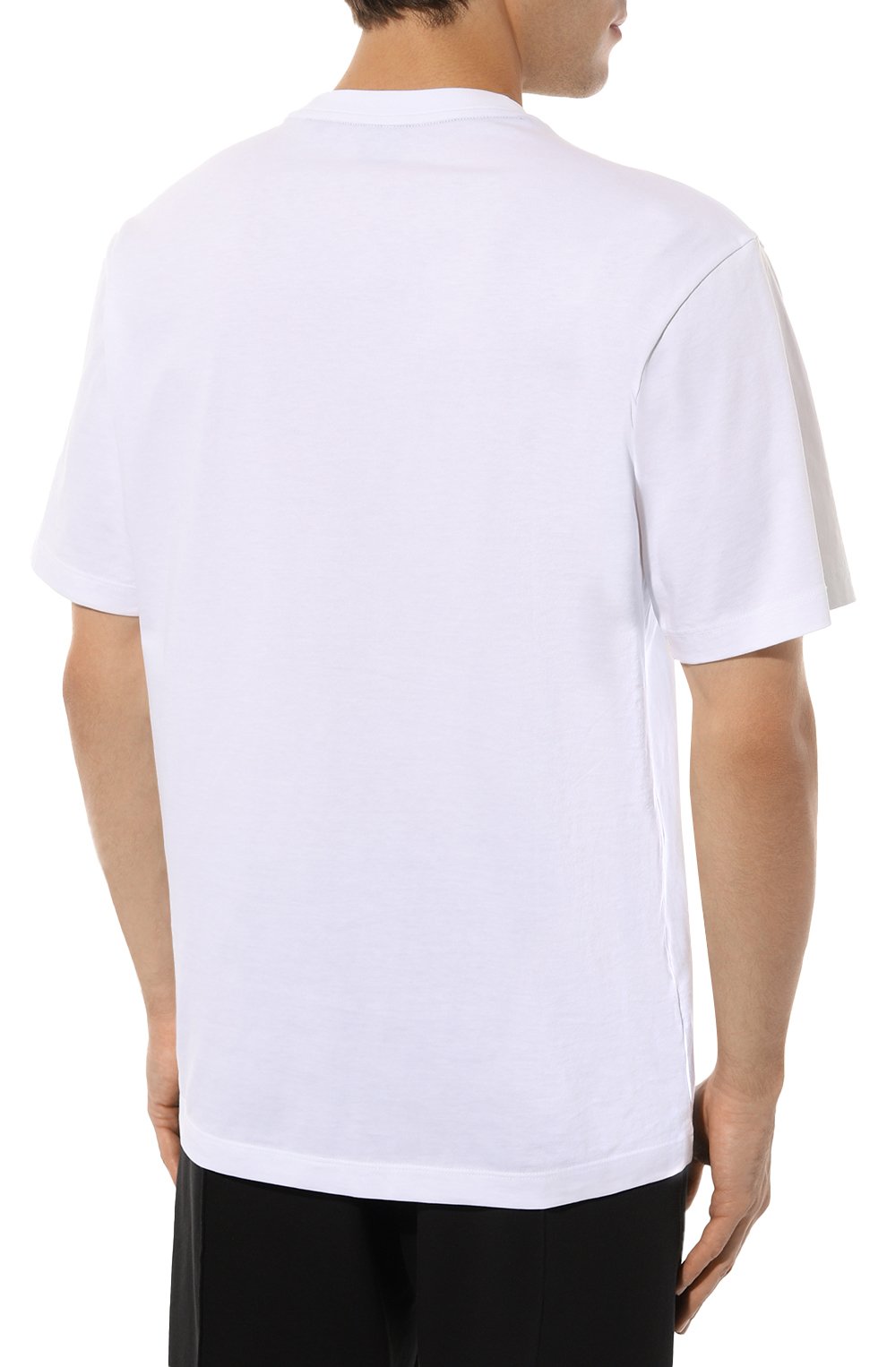 Хлопковая футболка BOSS 50496663, цвет белый, размер 50 - фото 4