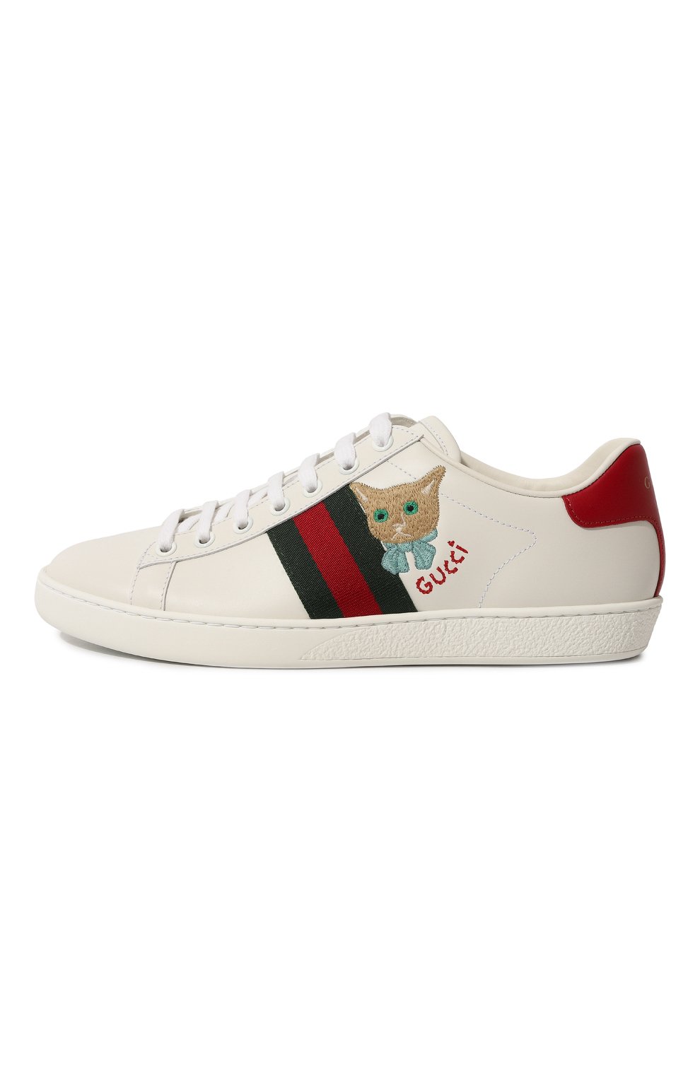 Кожаные кеды Ace Gucci  664142 1XG60 Фото 4