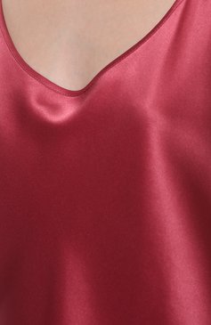 Женская шелковая сорочка LA PERLA малинового цвета, арт. 0020291 | Фото 5 (Материал внешний: Шелк; Материал сплава: Проставлено; Нос: Не проставлено; Драгоценные камни: Проставлено)