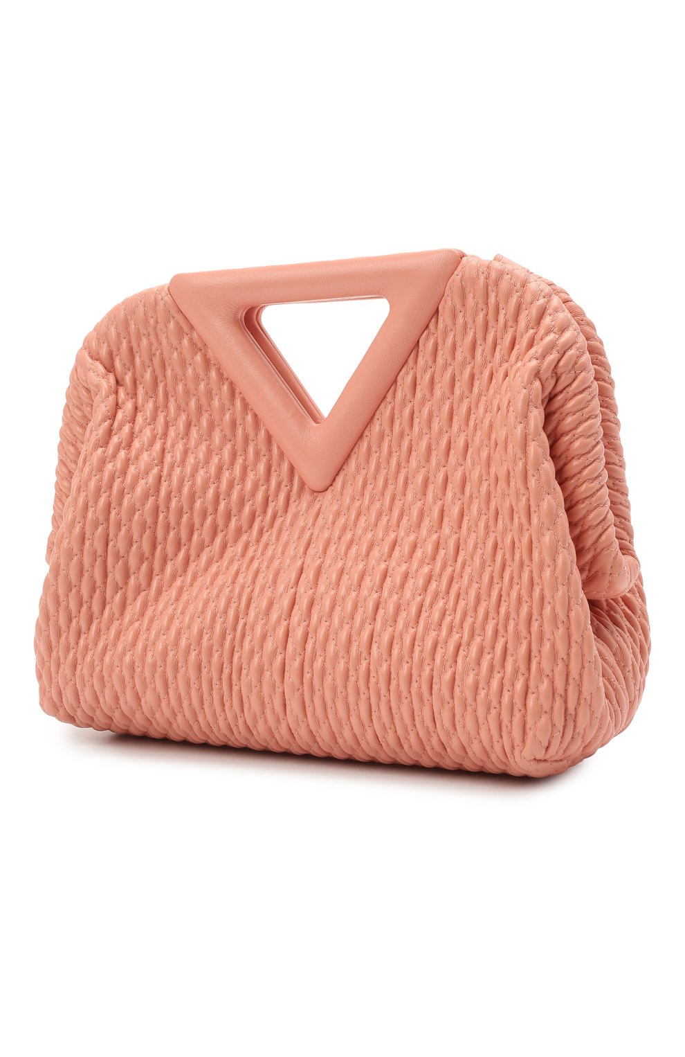 Женская сумка point small BOTTEGA VENETA персикового цвета, арт. 661986/V0TB1 | Фото 3 (Сумки-технические: Сумки через плечо, Сумки top-handle; Материал: Натуральная кожа; Региональные ограничения белый список (Axapta Mercury): RU; Ремень/цепочка: На ремешке; Размер: small)