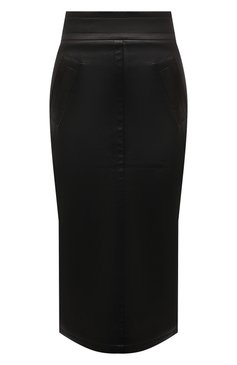 Женская кожаная юбка TOM FORD черного цвета, арт. GCL828-LEX228 | Фото 1 (Женское Кросс-КТ: Юбка-карандаш, Юбка-одежда; Длина Ж (юбки, платья, шорты): Миди; Материал внешний: Натуральная кожа; Материал подклада: Шелк; Стили: Кэжуэл)