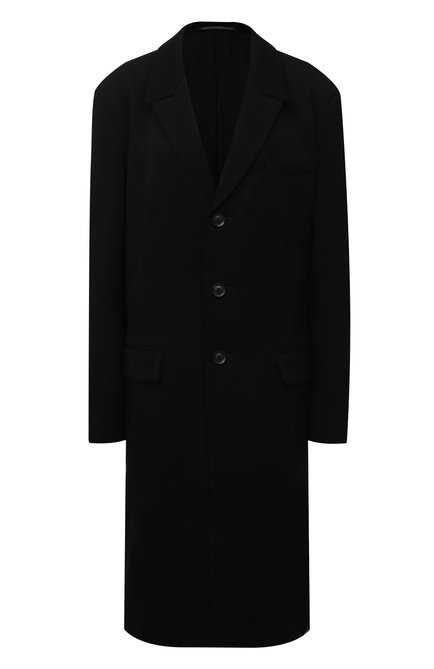 Женское шерстяное пальто YOHJI YAMAMOTO черного цвета по цене 264000 руб., арт. FR-J02-119 | Фото 1
