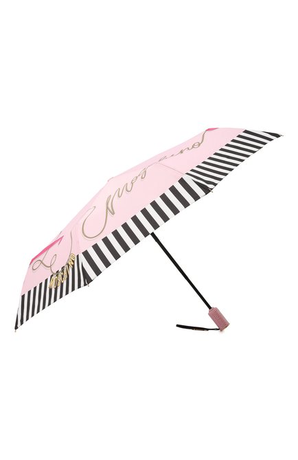 Женский складной зонт MOSCHINO розового цвета, арт. 8944 0PENCL0SE | Фото 2 (Материал: Текстиль, Металл, Синтетический материал; Материал сплава: Проставлено; Нос: Не проставлено)