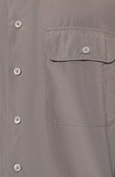 Мужская хлопковая рубашка MUST бежевого цвета, арт. CP0/P101 | Фото 5 (Воротник: Кент; Рукава: Длинные; Рубашки М: Regular Fit; Случай: Повседневный; Длина (для топов): Стандартные; Материал сплава: Проставлено; Материал внешний: Хлопок; Принт: Однотонные; Драгоценные камни: Проставлено; Стили: Кэжуэл)