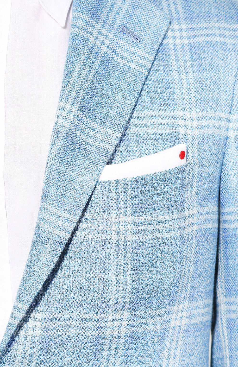 Пиджак из смеси кашемира и шелка Kiton UG81K06S21 Фото 5