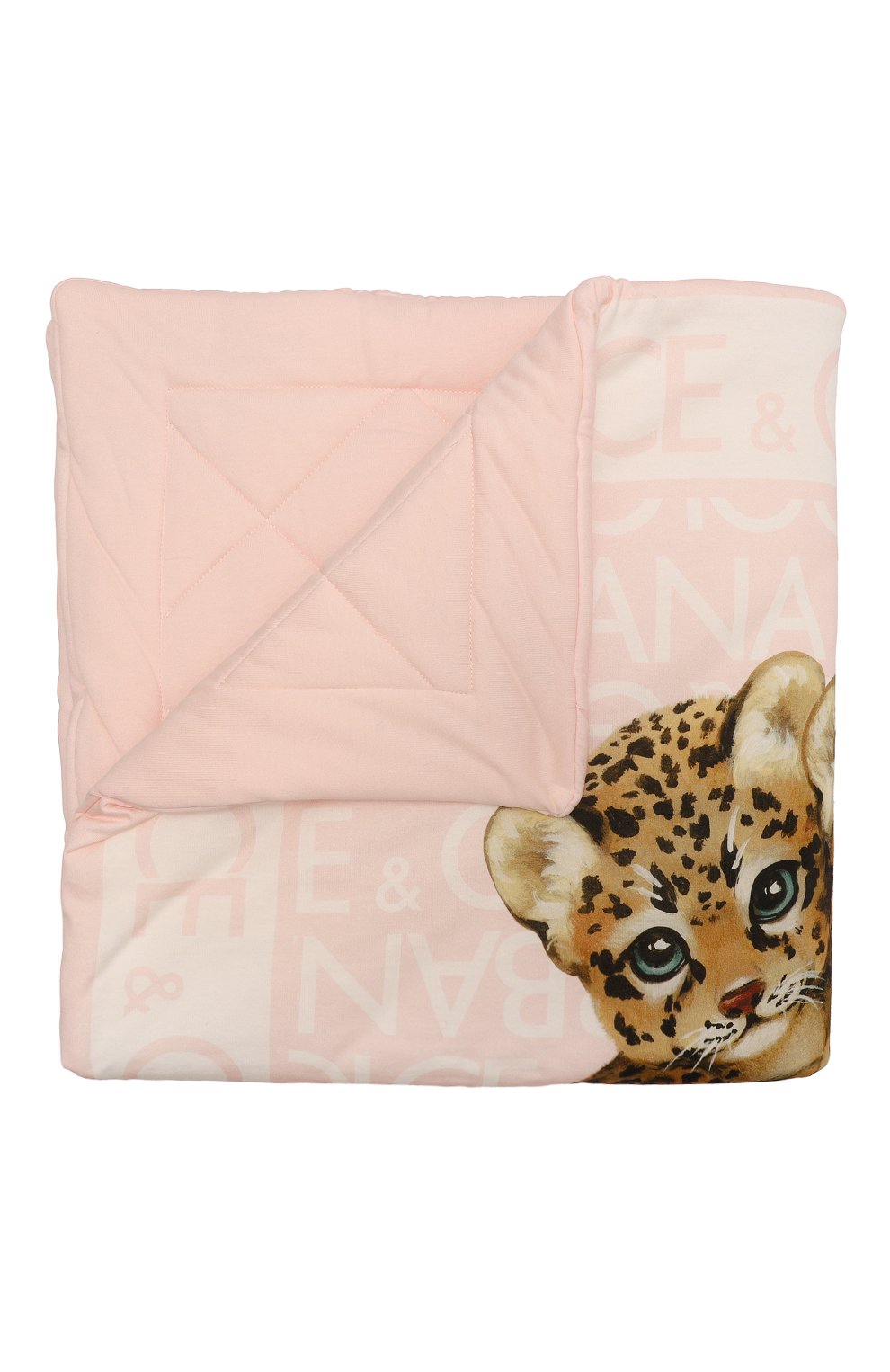 Детского хлопковое одеяло DOLCE & GABBANA светло-розового цвета, арт. LNJAE1/G7K3R | Фото 1 (Материал: Текстиль, Хлопок; Материал сплава: Проставлено; Нос: Не проставлено)