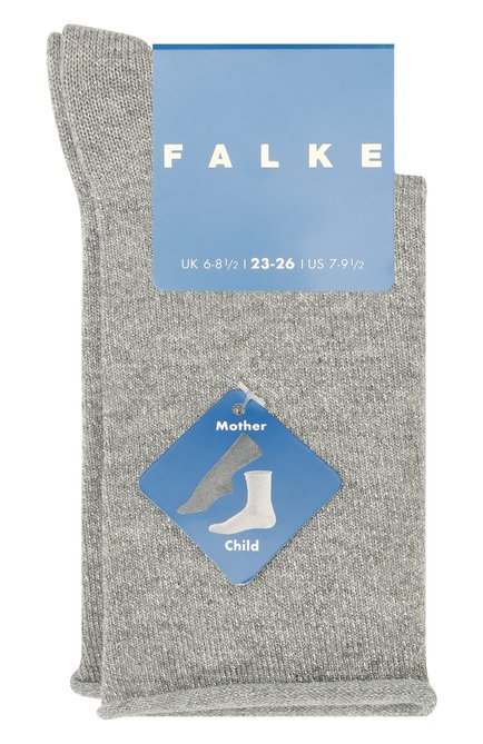 Детские хлопковые носки FALKE серого цвета, арт. 12174 | Фото 1 (Материал: Текстиль, Хлопок; Статус проверки: Проверено, Проверена категория; Кросс-КТ: Носки)