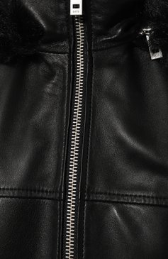 Женский кожаный бомбер BATS черного цвета, арт. B_01_00 | Фото 5 (Кросс-КТ: Куртка; Рукава: Длинные; Материал сплава: Проставлено; Материал внешний: Натуральная кожа; Драгоценные камни: Проставлено; Длина (верхняя одежда): Короткие; Стили: Кэжуэл)