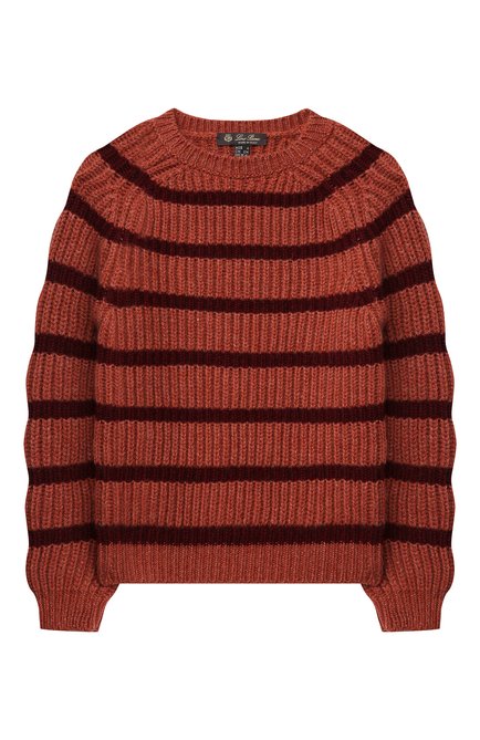 Детский кашемировый свитер LORO PIANA бордового цвета по цене 79950 руб., арт. FAL7510 | Фото 1