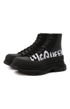 Мужские кожаные ботинки tread slick ALEXANDER MCQUEEN черного цвета, арт. 682422/WIABD | Фото 1 (Материал внешний: Кожа; Мужское Кросс-КТ: Ботинки-обувь; Материал внутренний: Натуральная кожа; Длина стельки: 26,6, 27,3, 27,6, 28,0, 28,3, 28,7, 29,0, 29,3, 29,6, 30,0)