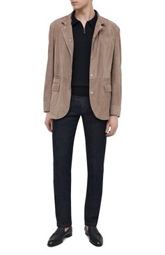Мужские кожаные пенни-лоферы BRIONI темно-синего цвета, арт. QEI30L/P7731 | Фото 2 (Мужское Кросс-КТ: Лоферы-обувь; Материал внутренний: Натуральная кожа; Региональные ограничения белый список (Axapta Mercury): RU; Стили: Классический)
