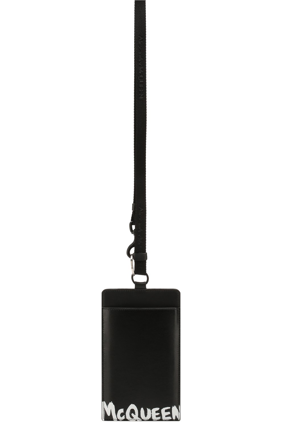 Кожаный чехол для iphone ALEXANDER MCQUEEN черного цвета, арт. 602153/1NT2B | Фото 4 (Женское Кросс-КТ: Кожа iPhone; Материал: Натуральная кожа)
