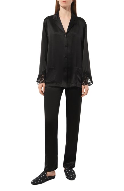 Женская шелковая блузка LISE CHARMEL черного цвета, арт. ALC3480 | Фото 2 (Материал сплава: Проставлено; Материал внешний: Шелк; Нос: Не проставлено)