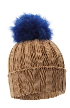 Женская шерстяная шапка WOOLRICH бежевого цвета, арт. CFWWAC0136FR/UF0663 | Фото 1 (Материал: Текстиль, Шерсть; Материал сплава: Проставлено; Нос: Не проставлено)