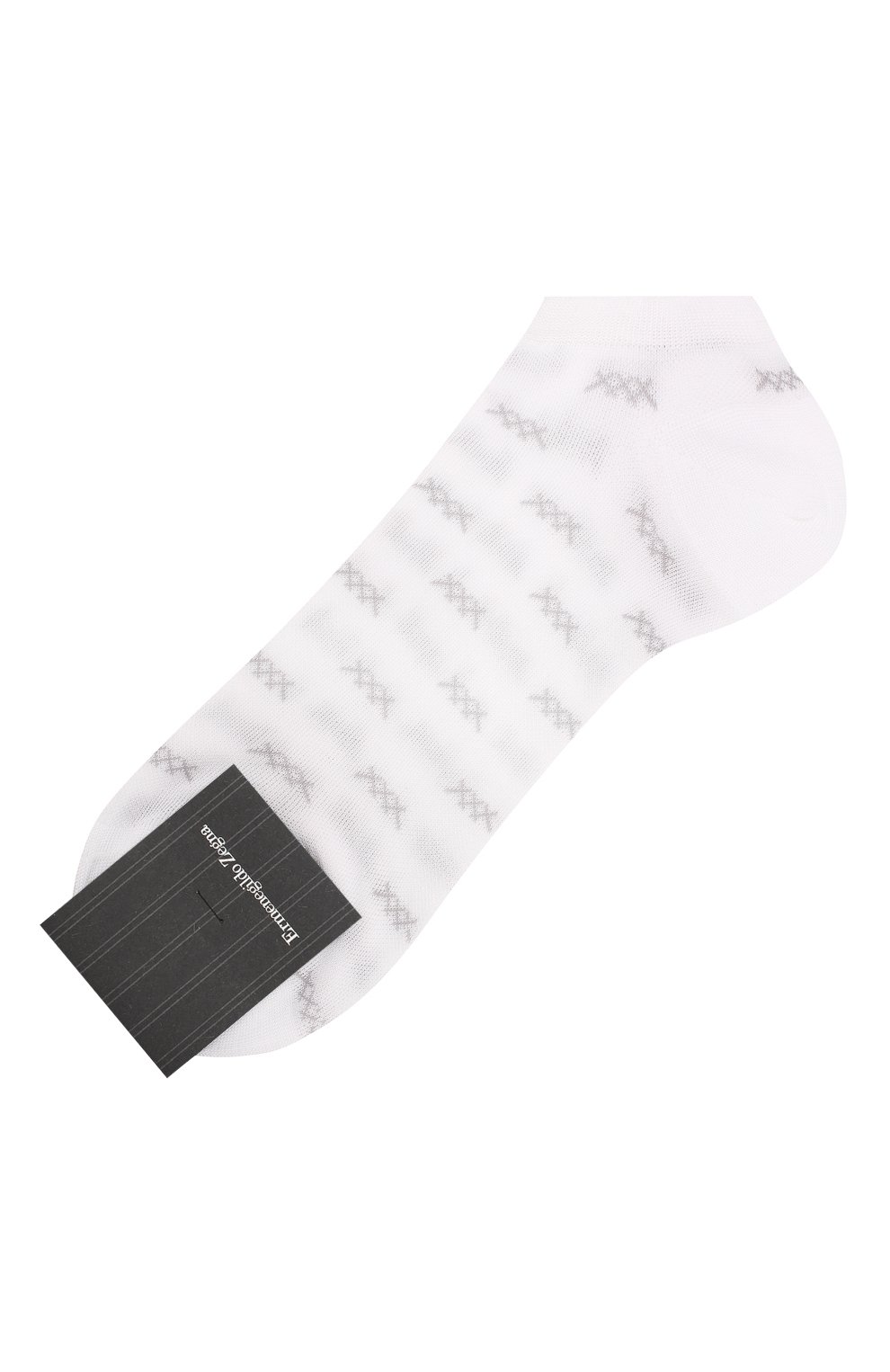 Мужские носки ZEGNA белого цвета, арт. N5V023020 | Фото 1 (Кросс-КТ: бельё; Материал сплава: Проставлено; Нос: Не проставлено; Материал внешний: Хлопок; Статус проверки: Проверена категория)