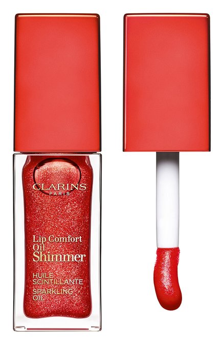 Мерцающее масло для губ lip comfort oil shimmer, 07 red hot (7ml) CLARINS бесцветного цвета, арт. 80074350 | Фото 1