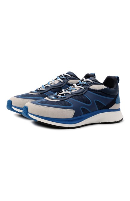 Мужские комбинированные кроссовки Z ZEGNA синего цвета по цене 59950 руб., арт. A5159X-LHUTE | Фото 1