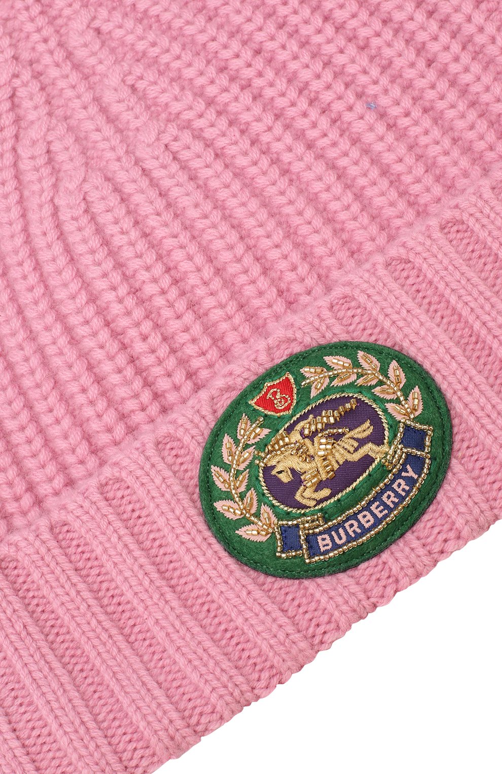 Женская шапка из смеси шерсти и кашемира BURBERRY розового цвета, арт. 8007193 | Фото 3 (Материал: Текстиль, Шерсть; Статус проверки: Проверена категория)