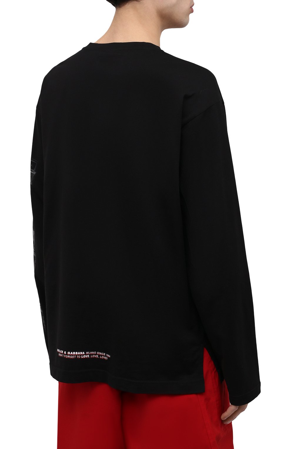 Хлопковый лонгслив Dolce & Gabbana  G8NV8T/FU7EQ Фото 4