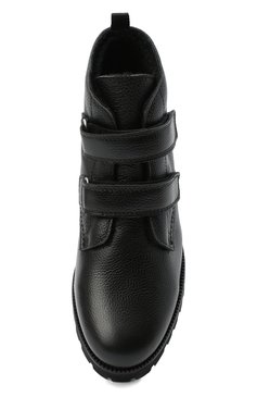 Детские кожаные ботинки BEBERLIS черного цвета, арт. 21550/39-40 | Фото 4 (Материал утеплителя: Натуральный мех)