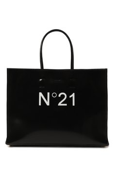 Женский сумка-тоут N21 черного цвета, арт. 23EBP0102BS01 | Фото 1 (Сумки-технические: Сумки-шопперы; Размер: medium; Ремень/цепочка: На ремешке; Материал: Экокожа)