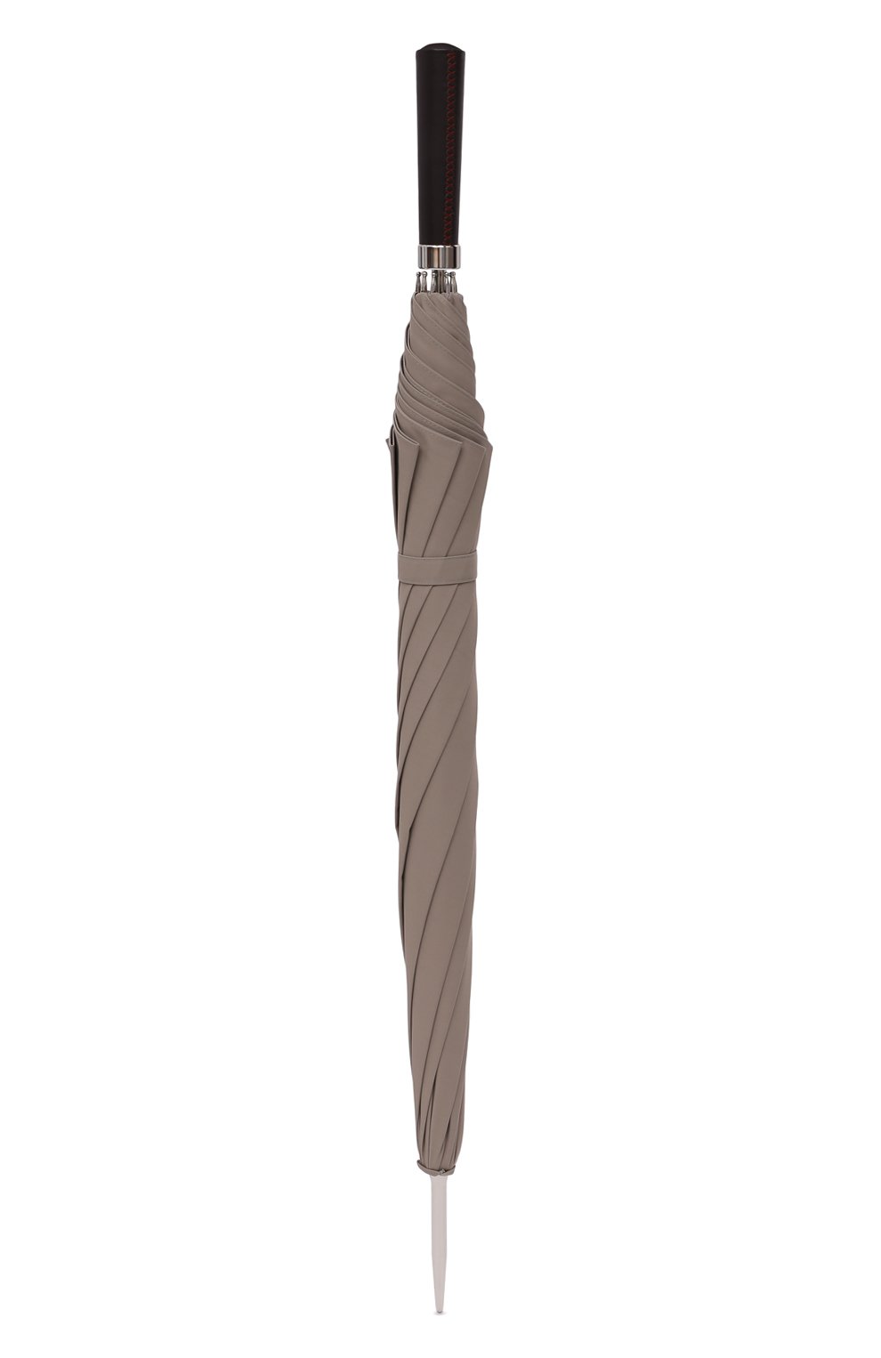Женский зонт-трость LORO PIANA серого цвета, арт. FAM1314 | Фото 4 (Материал: Текстиль, Металл)
