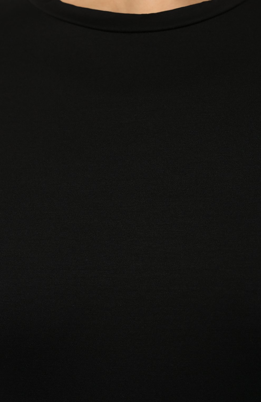 Женская хлопковая футболка JIL SANDER черного цвета, арт. JPPU705502-WU257108 | Фото 5 (Принт: Без принта; Рукава: Короткие; Длина (для топов): Стандартные; Материал сплава: Проставлено; Материал внешний: Хлопок; Женское Кросс-КТ: Футболка-одежда; Драгоценные камни: Проставлено; Стили: Минимализм)