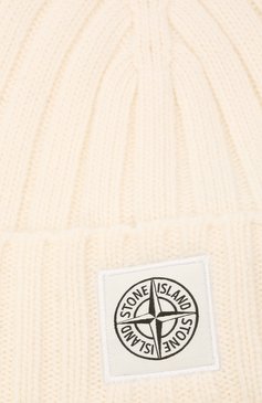 Мужская шерстяная шапка STONE ISLAND белого цвета, арт. 7515N24B5 | Фото 3 (Материал: Текстиль, Шерсть; Кросс-КТ: Трикотаж)