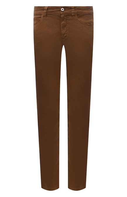 Мужские брюки изо льна и хлопка LORO PIANA коричневого цвета по цене 59950 руб., арт. FAI1646 | Фото 1
