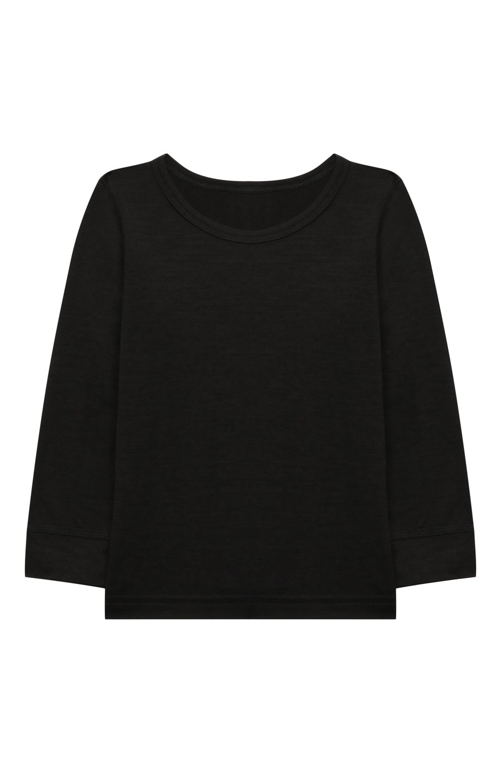 Детский комплект из лонглсива и брюк WOOL&COTTON черного цвета, арт. RRUFP | Фото 2 (Кросс-КТ НВ: Костюм; Материал внешний: Шерсть, Растительное волокно)