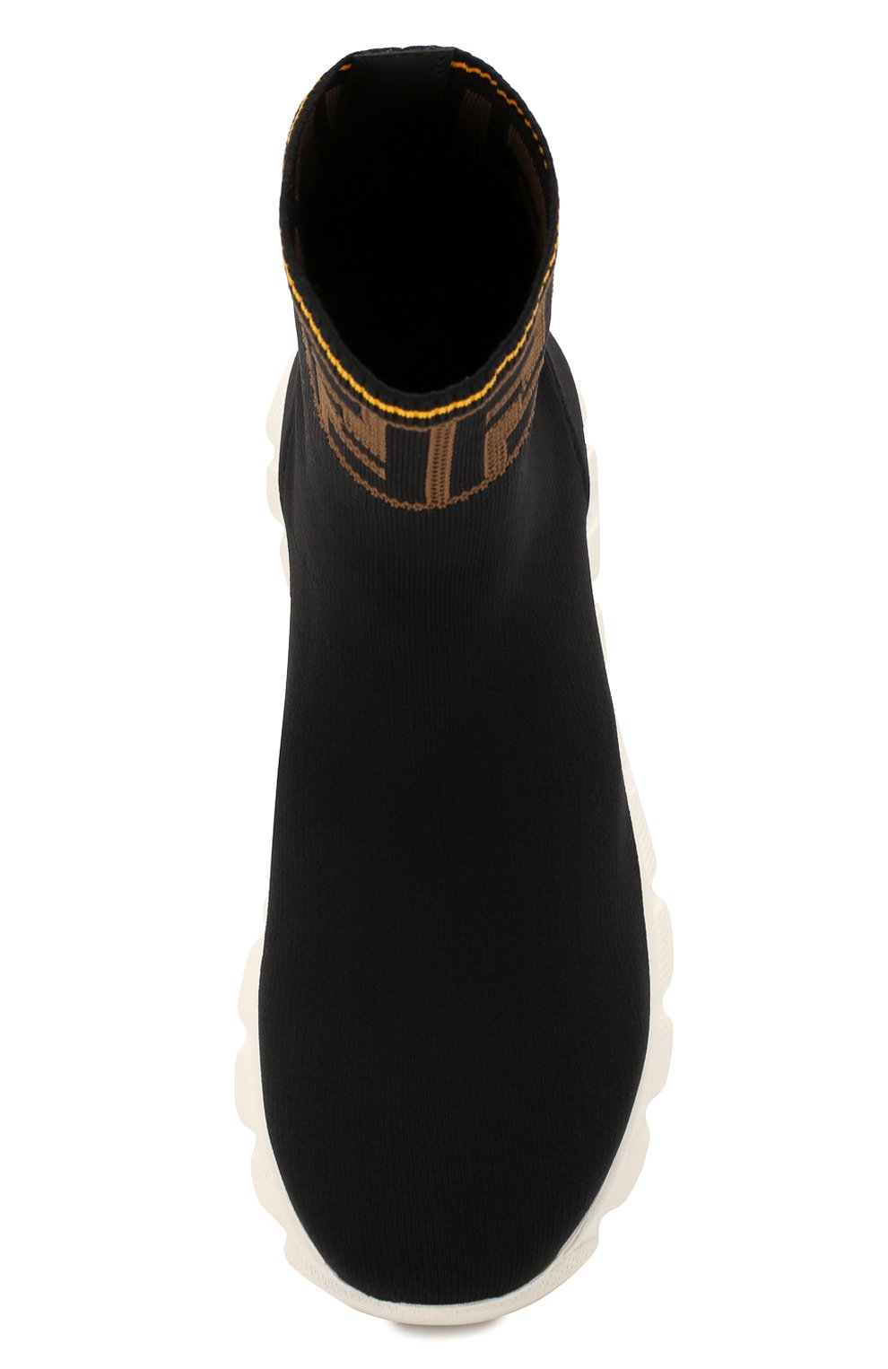 Мужского текстильные кроссовки FENDI черного цвета, арт. JMR322/A62L/27-31 | Фото 4 (Стили: Гранж)