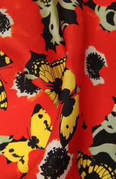 Женский шелковый платок LOEWE красного цвета, арт. F811487X18 | Фото 2 (Материал: Текстиль, Шелк; Принт: С принтом; Материал сплава: Проставлено; Нос: Не проставлено)