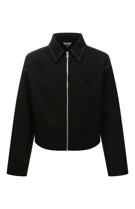 Мужская хлопковая куртка BOTTEGA VENETA черного цвета по цене 158000 руб., арт. 692119/VF4T0 | Фото 1