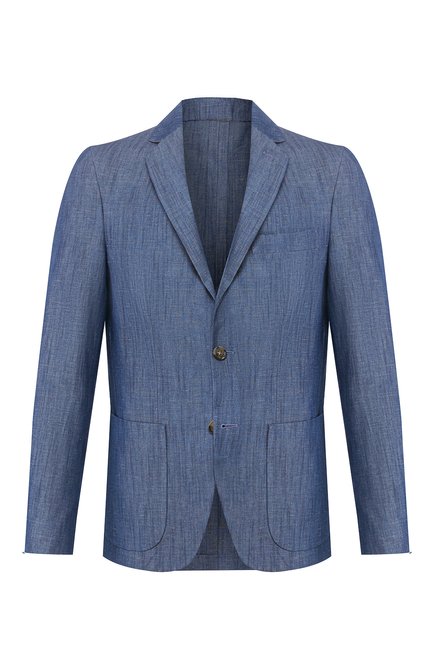 Мужской пиджак из смеси хлопка и льна LORO PIANA синего цвета по цене 206000 руб., арт. FAL0961 | Фото 1