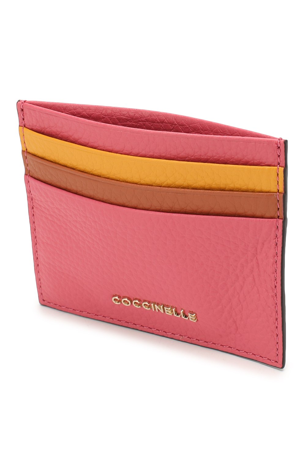 Женский кожаный футляр для кредитных карт COCCINELLE розового цвета, арт. E2 FW5 12 95 01 | Фото 3 (Материал: Натуральная кожа)