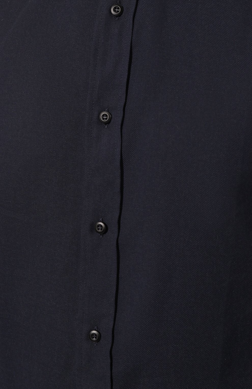 Мужская рубашка из хлопка и кашемира BRUNELLO CUCINELLI темно-синего цвета, арт. MY6121718 | Фото 5 (Манжеты: На пуговицах; Рукава: Длинные; Воротник: Акула; Случай: Повседневный; Длина (для топов): Стандартные; Материал сплава: Проставлено; Материал внешний: Хлопок; Принт: Однотонные; Драгоценные камни: Проставлено; Стили: Кэжуэл)