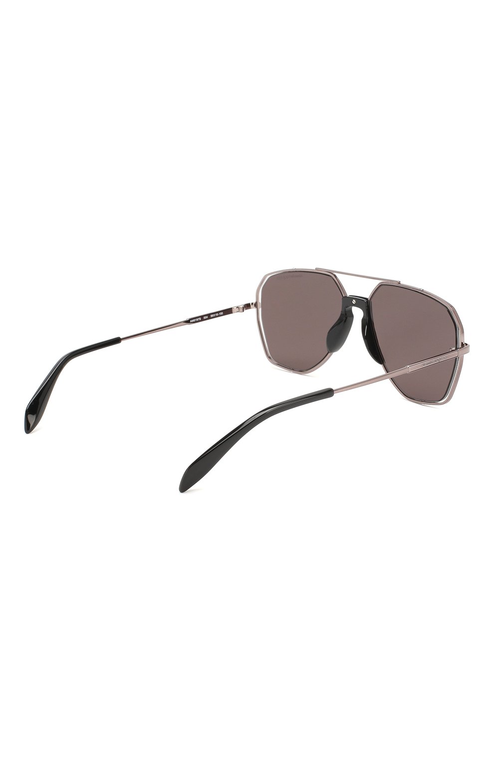 Женские солнцезащитные очки ALEXANDER MCQUEEN серого цвета, арт. AM0197 004 | Фото 3 (Кросс-КТ: С/з-унисекс; Региональные ограничения белый список (Axapta Mercury): RU; Тип очков: С/з; Статус проверки: Требуются правки, Проверена категория; Очки форма: Авиаторы; Оптика Гендер: оптика-унисекс)