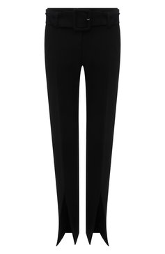 Женские шерстяные брюки VERSACE черного цвета, арт. 1002398/1A01798 | Фото 1 (Длина (брюки, джинсы): Удлиненные; Материал внешний: Шерсть; Стили: Гламурный; Женское Кросс-КТ: Брюки-одежда; Силуэт Ж (брюки и джинсы): Прямые)