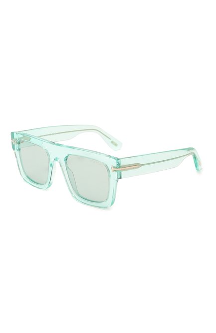 Женские солнцезащитные очки TOM FORD бирюзового цвета, арт. TF711 84V | Фото 1 (Тип очков: С/з; Оптика Гендер: оптика-женское; Очки форма: Квадратные)