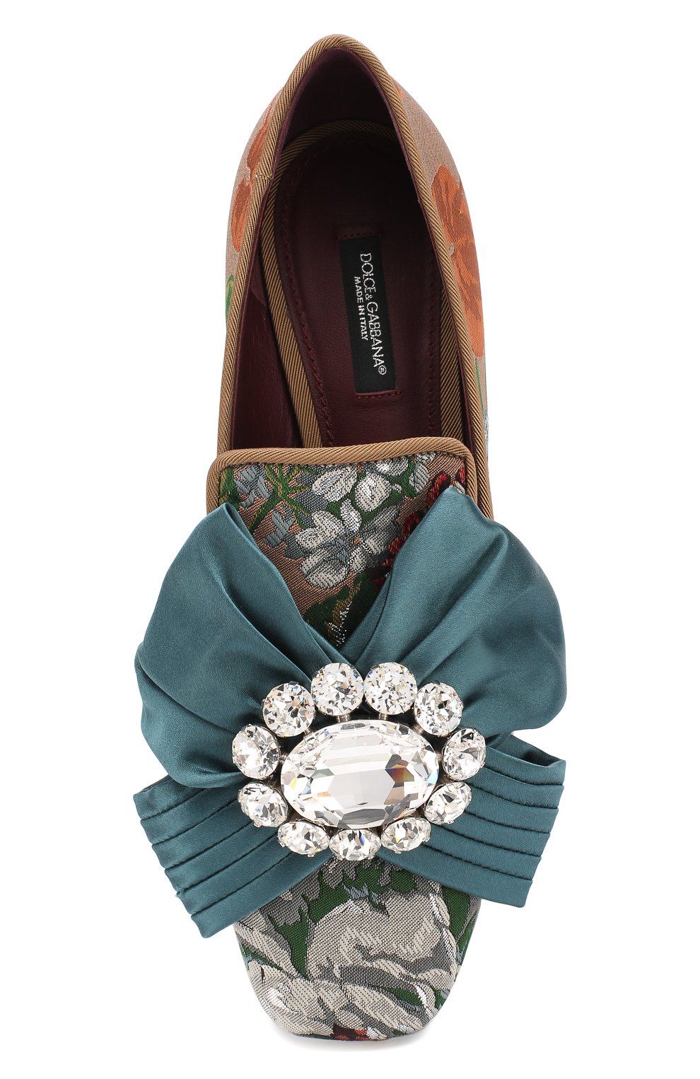 Женские разноцветные текстильные туфли jackie DOLCE & GABBANA купить в ...