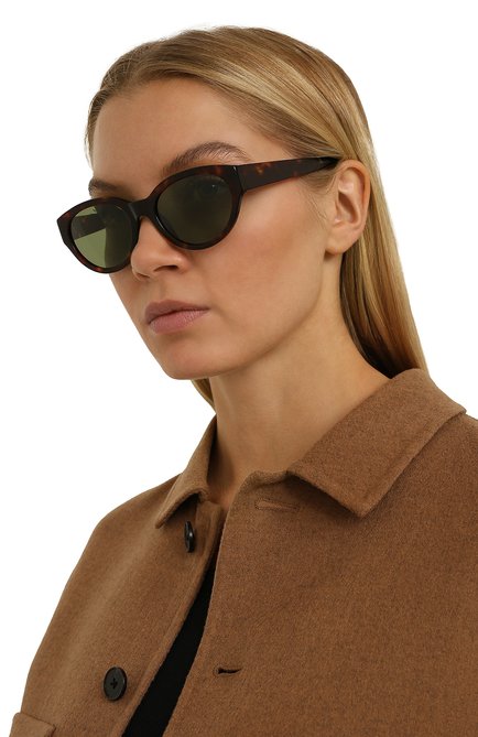 Женские солнцезащитные очки LORO PIANA темно-коричневого цвета, арт. FAL4776 | Фото 2 (Тип очков: С/з)