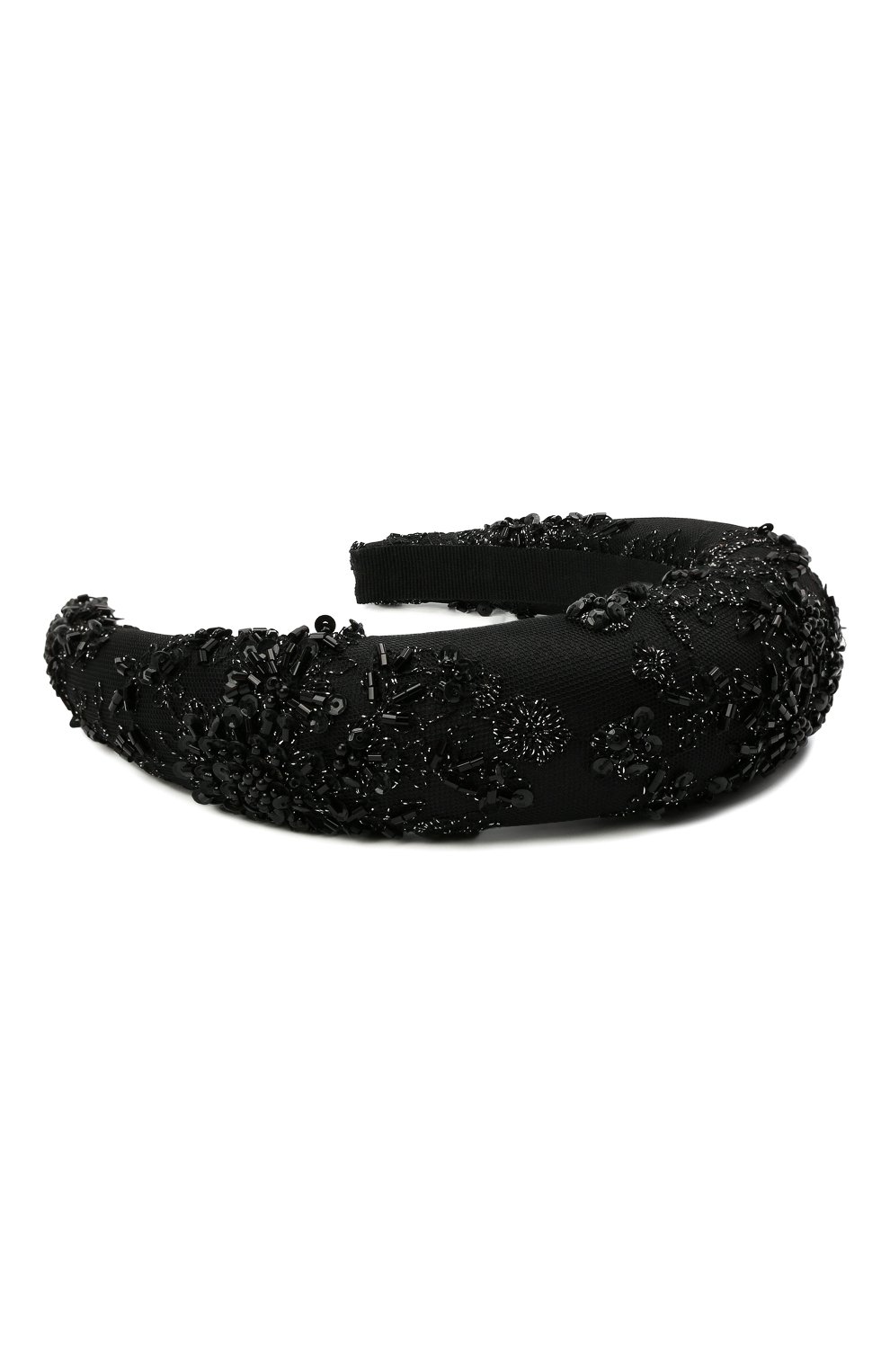 Женский ободок для волос FLOWER ME черного цвета, арт. HAIRBAND-NS003014L | Фото 3 (Материал: Текстиль)